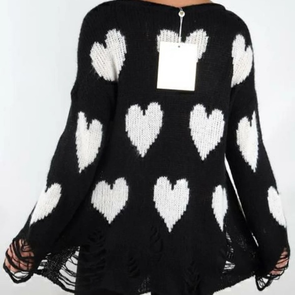 Wildfox White Label Love Lennon Distresses Sweater - Picture 2 of 8